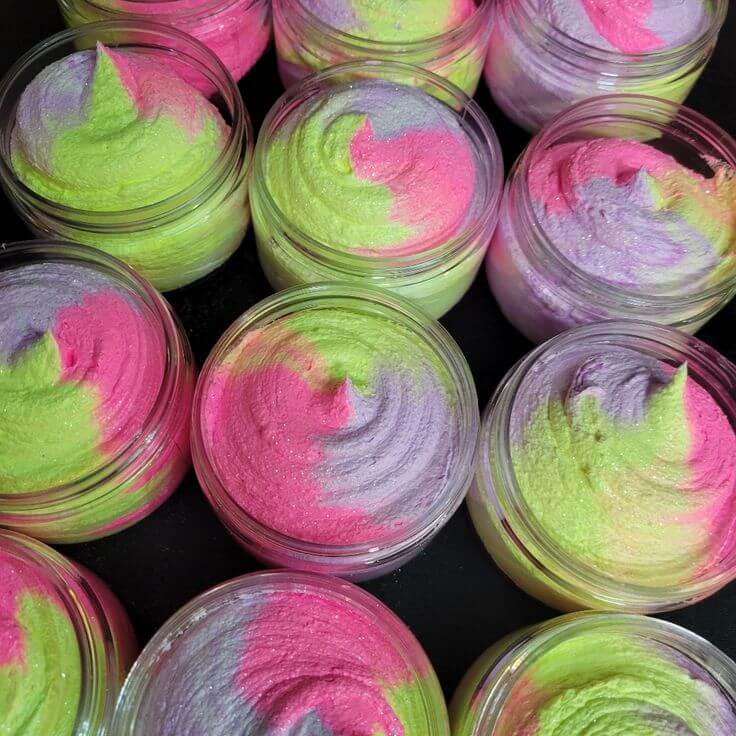 Hand Crafted Bath & Body _ Rainbow Unicorn Sugar Scrub 4 Oz _ Color_ Pink_Yellow _ Size_ 4 Oz (1)